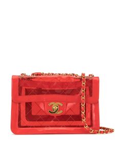 Chanel Pre-Owned quilted Double Chain shoulder bag - Red