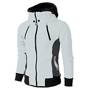 Men's Hoodie Zip Up Hoodie Solid Colored Casual Hoodies Sweatshirts  Dark Gray Beige Gray miniinthebox
