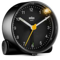 Braun Alarm Clock BC01B, Quiet And Precise Movement, Crescendo Alarm, 5 Min Snooze, 5 Sec Light With Delay, Illuminated Dial, 2 Year Guarantee, Black