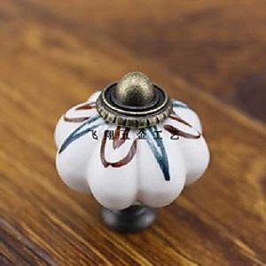3338mm hand-painted ceramic blue and white porcelain pumpkin handle classical handle twist chest of drawers drawer cabinet single hole miniinthebox