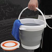 Big Silicone Bucket for Fishing Promotion Folding Bucket Car Wash Outdoor Fishing Supplies Square 10L Bathroom Kitchen Camp Bucket Lightinthebox - thumbnail
