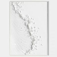 Large Abstract White Beach Oil Painting on Canvas hand painted Textured Painting Bedroom Wall Decor handmade Custom White painting Wall Art Modern Art Decor Lightinthebox