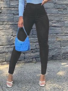 Casual Pockets High Waist Hip Pencil Pants