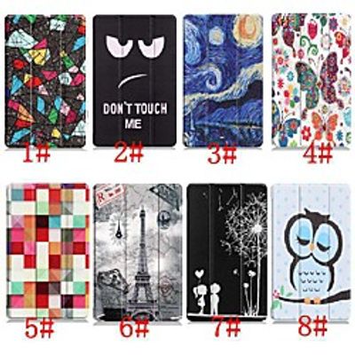 Phone Case For Huawei Full Body Case Huawei Mediapad M5 Lite 10 Huawei MediaPad M5 10 (Pro) Huawei MediaPad M5 10 Huawei MediaPad M3 Lite 10 with Stand Flip Pattern Eiffel Tower Oil Painting Owl Hard miniinthebox