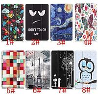 Phone Case For Huawei Full Body Case Huawei Mediapad M5 Lite 10 Huawei MediaPad M5 10 (Pro) Huawei MediaPad M5 10 Huawei MediaPad M3 Lite 10 with Stand Flip Pattern Eiffel Tower Oil Painting Owl Hard miniinthebox - thumbnail
