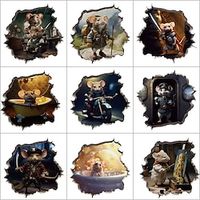 Mouse Hole Wall Sticker, Cartoon Mice Self-Adhesive Wall Art Decor Decals, For Bedroom Living Room Decoration Lightinthebox - thumbnail