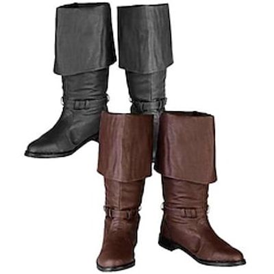 Medieval Renaissance Shoes Knee High Boots Flat Jazz Boots Flapper Girl Men's Women's Cosplay Costume Masquerade Party LARP Shoes Lightinthebox