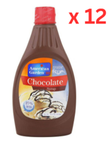 American Garden Chocolate Syrup 524gm (Pack of 12)