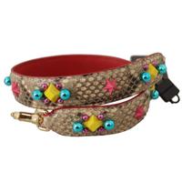 Dolce Gabbana Exquisite Beige Python Leather Bag Strap - BEL8725
