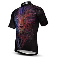 21Grams Men's Short Sleeve Cycling Jersey Summer Spandex Polyester Fuchsia Wolf Bike Jersey Top Mountain Bike MTB Road Bike Cycling Quick Dry Moisture Wicking Breathable Sports Clothing Apparel Lightinthebox - thumbnail