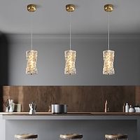 Crystal Pendant Light 1-Light Chrome K9 Crystal Hanging Lights, for Bedroom Kitchen Island Dining Room Lightinthebox - thumbnail