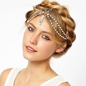 1pc Women's Headbands Headband For Wedding Street Daily Festival Bohemian Theme Head Retro Alloy White Red Lightinthebox