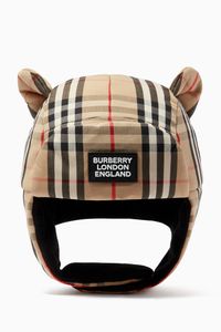 Logo Appliqué Vintage Check Cotton Hat