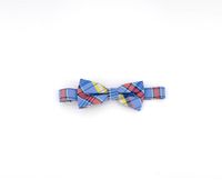 Big Boys Pre-Tied Pastel Plaid Bow Tie  Blue Combo - thumbnail