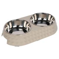 Pawsitiv Diamond Dinner Set Bowls Medium - Beige