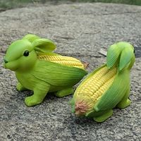 Garden Statues Corn Rabbit Shape Garden Decoration Outdoor Ornament Outdoor Garden Figurines Patio Lawn Decoration Lightinthebox