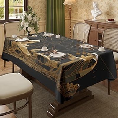 Nativity of Jesus Christmas Tablecloth Rectangular, Waterproof and Oil-proof Table Cloth, Winter Christmas Decor Table Cover for Dining, Patry, Family Lightinthebox