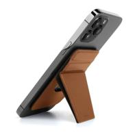 UNIQ Lyft Magnetic Snap-On Stand and Card Holder Toffee Brown for Smartphone - thumbnail