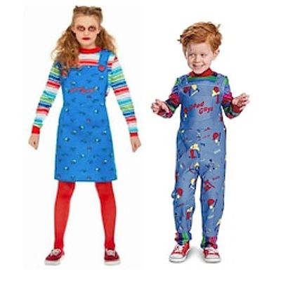 Chucky Movie TV Theme Costumes Bride of Chucky Cosplay Costume Outfits Boys Girls' Movie Cosplay Cosplay Halloween Blue Shirt Dress Overalls Masquerade Polyester Lightinthebox Chucky Movie TV Theme Costumes Bride of Chucky Cosplay Costume Outfits Boys Girls' Movie Cosplay Cosplay Halloween Blue Shirt Dress Overalls Masquerade Polyester Lightinthebox