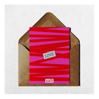 Bumble & Mouse Love Stripes Greeting Card (10.5 x 14.8cm)