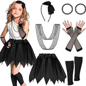 Retro Vintage 1980s Outfits Masquerade Girls' Kid's Cosplay Costume Carnival Party  Evening Festival Skirts Lightinthebox