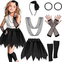 Retro Vintage 1980s Outfits Masquerade Girls' Kid's Cosplay Costume Carnival Party  Evening Festival Skirts Lightinthebox - thumbnail
