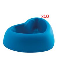 Georplast That's Amore Plastic Pet Bowl Small - Blue (Pack of 10)