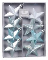 Homesmiths Christmas Star Hanging Decoration 8 Piece Set Silver Assorted Colors 1 Pack
