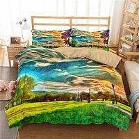 Flower Duvet Cover Set Quilt Bedding Sets Comforter Cover,Queen/King Size/Twin/Single/(Include 1 Duvet Cover, 1 Or 2 Pillowcases Shams),3D Prnted miniinthebox - thumbnail