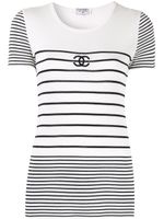 Chanel Pre-Owned border short sleeve top - White