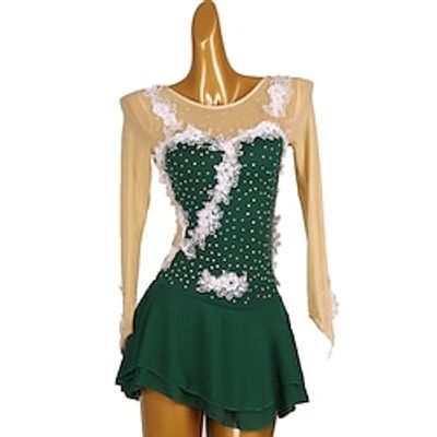 Latin Dance Dress Rhinestone Women's Performance Training Long Sleeve High Spandex Tulle Lightinthebox Latin Dance Dress Rhinestone Women's Performance Training Long Sleeve High Spandex Tulle Lightinthebox