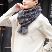 Winter Warm Diamond Pattern Knitted Scarves