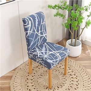 Dining Chair Cover Stretch Chair Seat Slipcover Suede Water Repellent Soft Plain Solid Color Durable Washable Furniture Protector For Dining Room Party miniinthebox