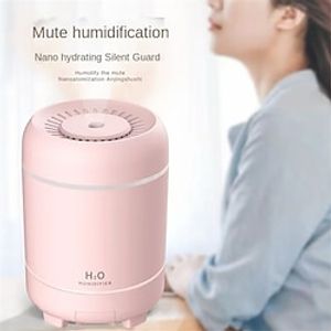 300ml Air Humidifier Mini Fogger Led Night Light USB Fan Essential Oil Diffuser Mobile phone holder Lightinthebox