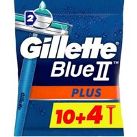 Gillette Blue II Plus Men's Disposable Razors (10 + 4)