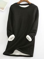 Lamb Wool Casual Long-sleeved T-shirt