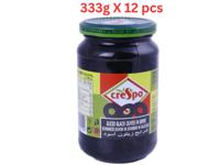 Crespo Sliced Black Olives Jar (Pack Of 12 X 333g)