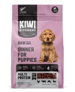 Kiwi Kitchens Raw Freeze Dried Dinner Multi Protein Dry Puppy Food 350G