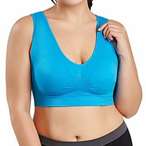 Ladies Plus Size Bra Pure Color Cup Tops Sports Bra Oversized Ultra-Thin Full Bra Lightinthebox