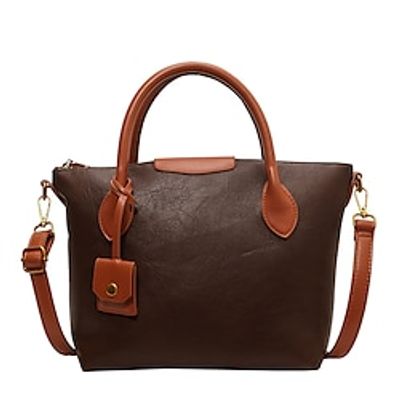 Women's Shoulder Bag Hobo Bag PU Leather Daily Zipper Large Capacity Geometric Black Brown Khaki miniinthebox Women's Shoulder Bag Hobo Bag PU Leather Daily Zipper Large Capacity Geometric Black Brown Khaki miniinthebox