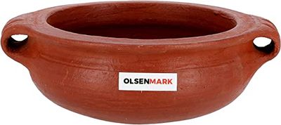 Olsenmark Traditional Cookware Uruli Chatty, Multifunctional-(Venetian Red)-(OMCP6038)