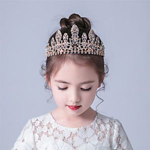 Simple Children's Headwear Crown Headband Alloy Diamond Wedding Dress Accessories Birthday Princess Crown Lightinthebox