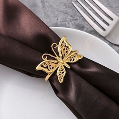 Christmas Kitchen Deco Napkin Ring Western restaurant animal napkin ring butterfly napkin buckle napkin ring alloy mouth cloth ring table napkin Lightinthebox
