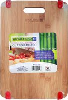 Royalford Carbonized Organic Bamboo Cutting Board, 37x25.5x1.3cm-(RF8686)