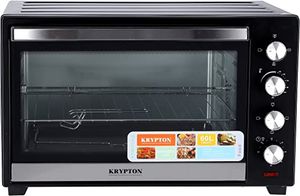 Krypton 60L Electric Kitchen Oven Powerful 2000W with Crumb Tray, Black, KNO5322