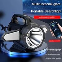Rechargeable Portable Strong Light Flashlight, Outdoor Multi-Function High-Power Led Emergency Searchlight for Emergency Camping Hiking Biking Lightinthebox - thumbnail