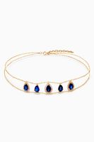 Sapphire & Diamond Choker in 18kt Yellow Gold - thumbnail