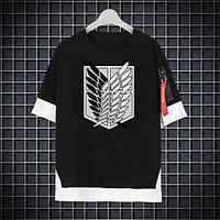 Inspired by Attack on Titan Eren Jaeger Wings of Freedom Cosplay Costume T-shirt Polyester  Cotton Blend Pattern Harajuku Graphic Kawaii T-shirt For Men's  Women's  Couple's Lightinthebox - thumbnail