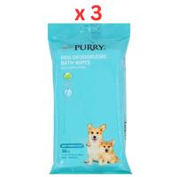 Purry Dog Wipes With Baby Powder Scent - 50 CT (Pack of 3)