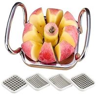 5 In 1 Multifunctional Stainless Steel Fruit Vegetable Slicer Potato Apple Cutter Fries Making Tool Kitchen Gadgets Accessories miniinthebox - thumbnail